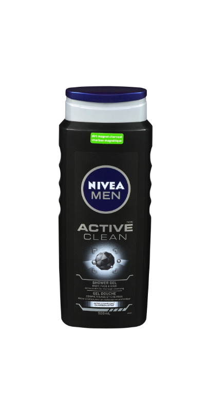 Nivea Men Active Clean Shower Gel Body, Face & Hair