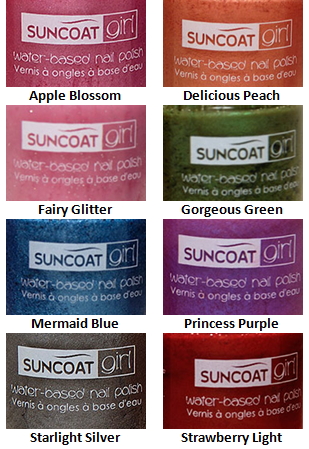 suncoat nail based water shade range polish