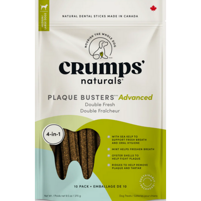 Crumps Naturals Dog Treats Plaque Busters Advanced Double Fresh