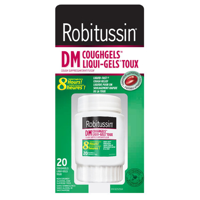 Buy Robitussin DM CoughGels 20 Capsules Online in Canada | FREE Ship $29+