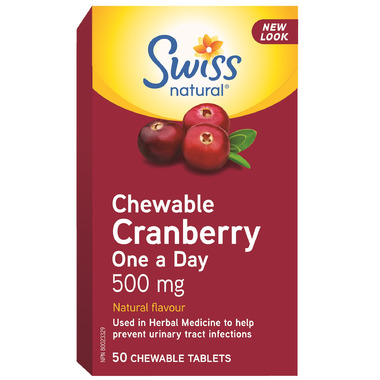 Swiss Natural Chewable Cranberry One a Day 500 mg Swiss Natural Chewable Cranberry One a Day 500 mg