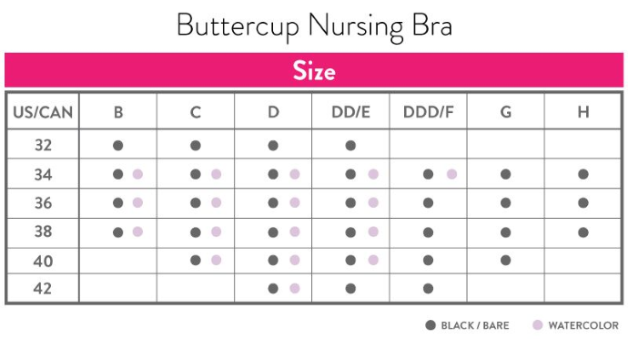 New Bravado Designs Buttercup Convertible Maternity/Nursing Bra Size 36 H