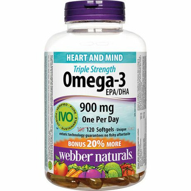 Webber Naturals Triple Strength Omega-3 EPA/DHA 900mg Webber Naturals Triple Strength Omega-3 EPA/DHA 900mg