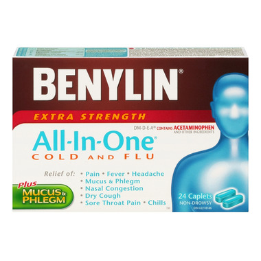 Benylin All-In-One Extra Strength Cold & Flu Daytime Caplets Benylin All-In-One Extra Strength Cold & Flu Daytime Caplets