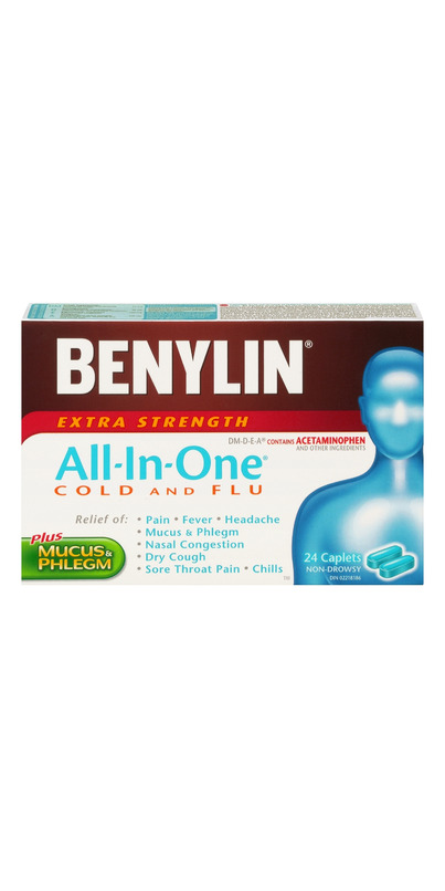 Buy Benylin All In One Extra Strength Cold And Flu Daytime Caplets At