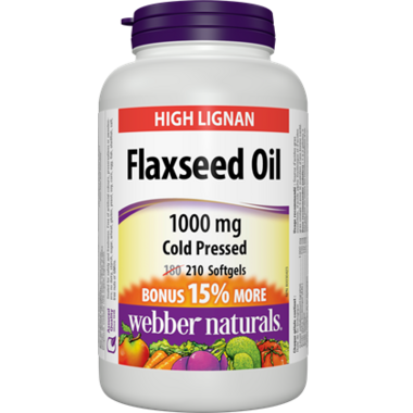 Webber Naturals Flaxseed Oil, Certified Organic, Cold Pressed, 1000 mg Webber Naturals Flaxseed Oil, Certified Organic, Cold Pressed, 1000 mg