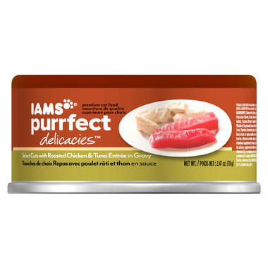 Iams Purrfect Delicacies Cat Food CASE of 24 Iams Purrfect Delicacies Cat Food CASE of 24
