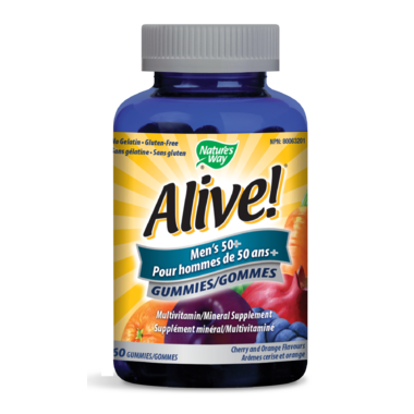Nature\'s Way Alive! Mens\'s 50+ Gummies MultiVitamin & Mineral Supplement Nature\'s Way Alive! Mens\'s 50+ Gummies MultiVitamin & Mineral Supplement