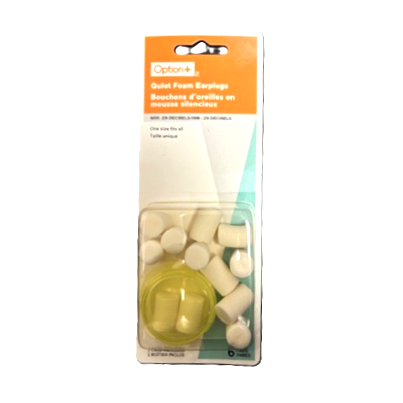 Option+ Quiet Foam Ear Plugs with Case