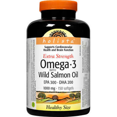 Holista Omega-3 with Wild Salmon Oil EPA 300 DHA 200 1000 mg Holista Omega-3 with Wild Salmon Oil EPA 300 DHA 200 1000 mg