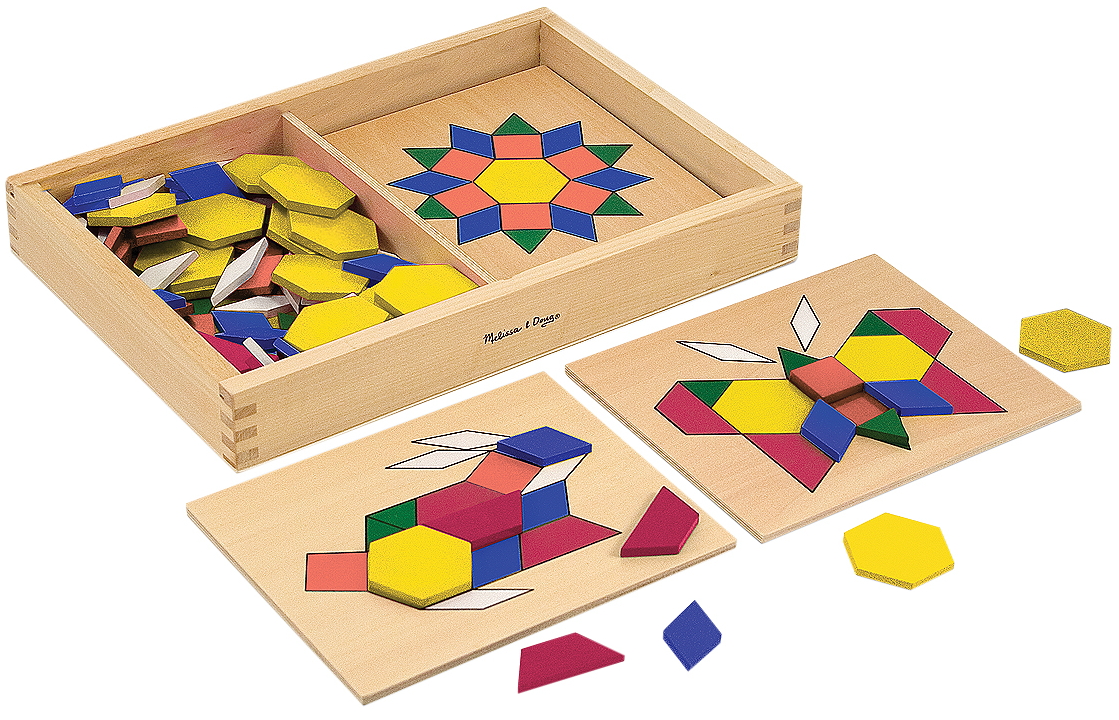 melissa and doug pattern blocks and boards set