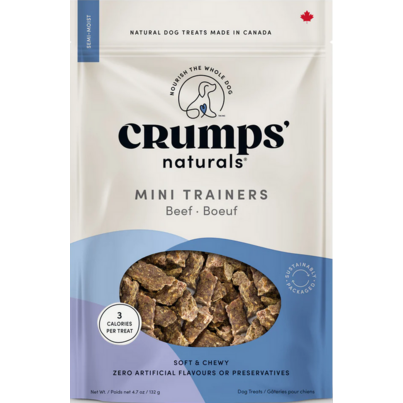 Crumps Naturals Dog Treats Semi-Moist Mini Trainers Beef