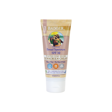 Badger Sheer Tint Sunscreen Cream SPF 30