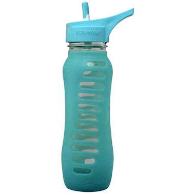 Eco Vessel Surf Sport Recycled Glass Water Bottle Aqua Wave Eco Vessel Surf Sport Recycled Glass Water Bottle Aqua Wave
