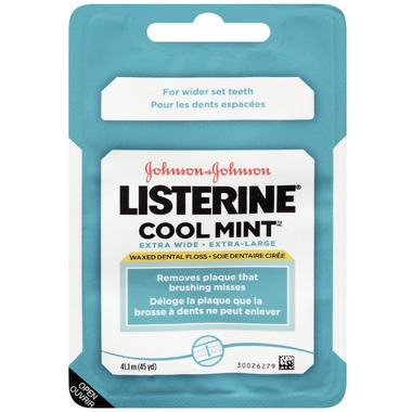 Buy Listerine Waxed Dental Floss Extra Wide in Cool Mint at Well.ca ...