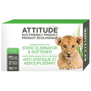 ATTITUDE Static Eliminator & Softener Cloth Dryer Sheets ATTITUDE Static Eliminator & Softener Cloth Dryer Sheets