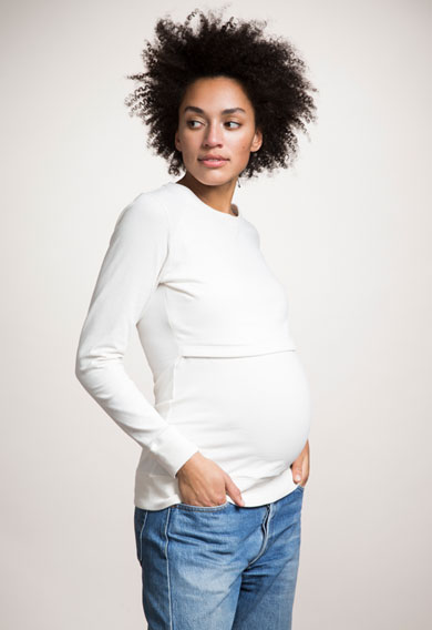 Boob B.warmer Maternity and Nursing Sweatshirt - Steel Blue