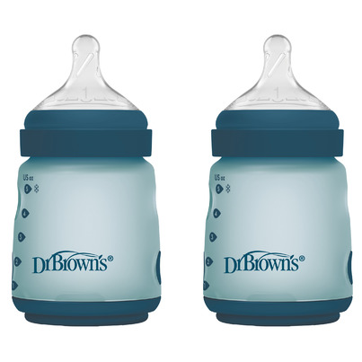 Dr. Brown's Silicone Wide Neck Bottle Pack Blue