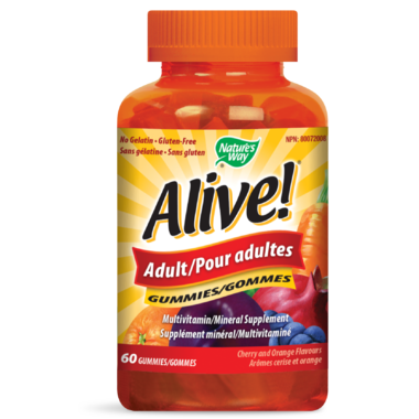 Nature\'s Way Alive! Adult Gummies MultiVitamin & Mineral Supplement Nature\'s Way Alive! Adult Gummies MultiVitamin & Mineral Supplement