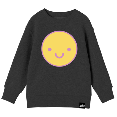 Whistle & Flute Kids Kawaii Sweatshirt Happy Face